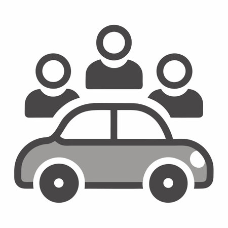 passengers and car icon vector illustrationのイラスト素材