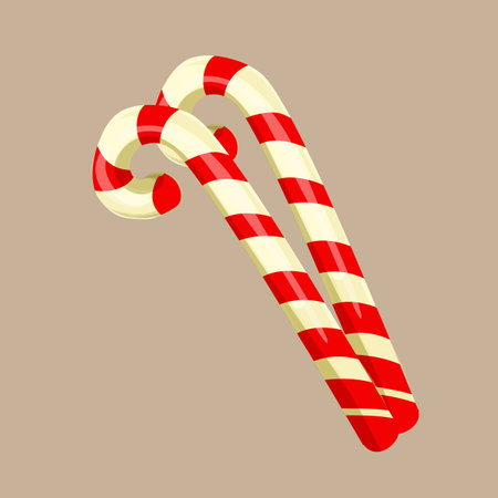 red and white striped caramel candyのイラスト素材