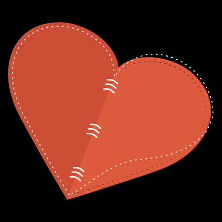 a simple heart image for Valentine's Dayのイラスト素材