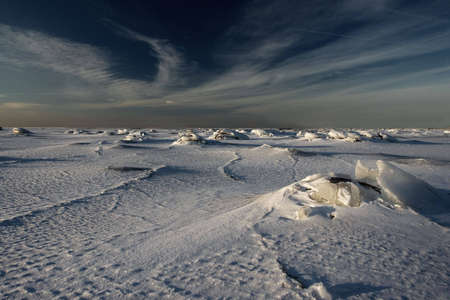 baltic sea on ice.の写真素材