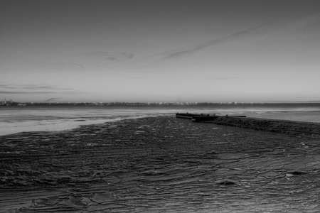 winter night. baltic seacoastの写真素材