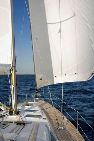 luxury yacht sailing on baltic sea 