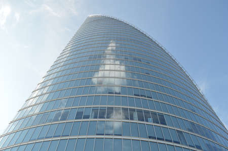 Sky reflection in the building