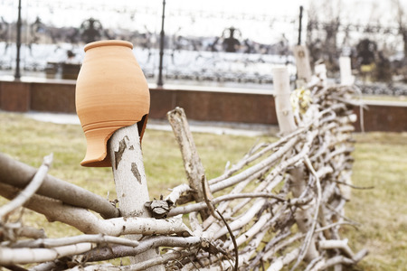 Wicker fenceの写真素材