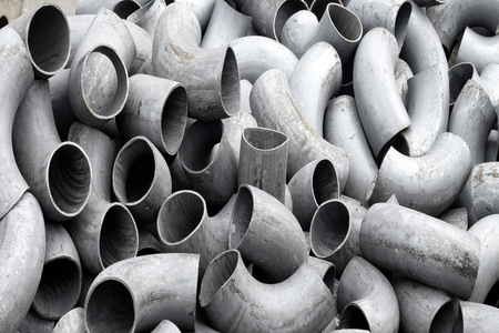 Pipes and bends steelの写真素材