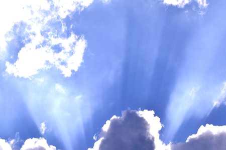 Stormy clouds rising in the skyの写真素材