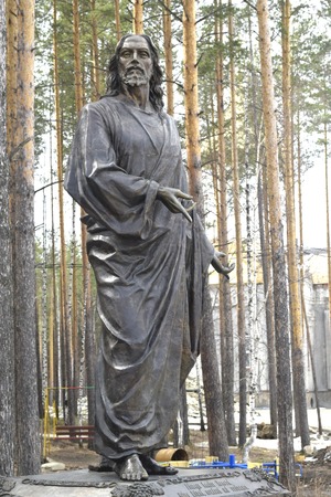 statue of Jesus Christの写真素材