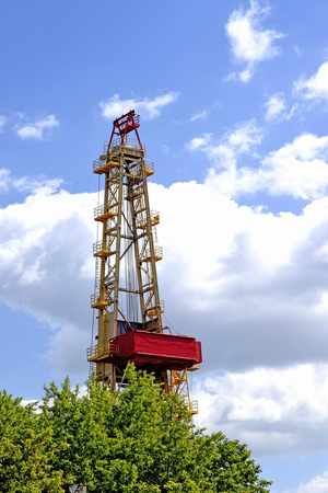 Shale gas drilling rigの写真素材
