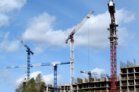 construction of a residential houseの写真素材