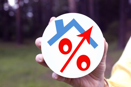 Red percent under the roofの写真素材