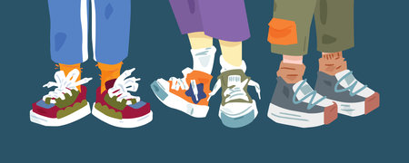 Colorful Chunky Sneakers Character Collectionのイラスト素材