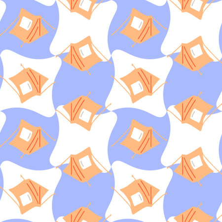 Seamless Tent Camping Checker Pattern