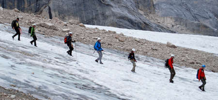 Roped in the snowのeditorial素材