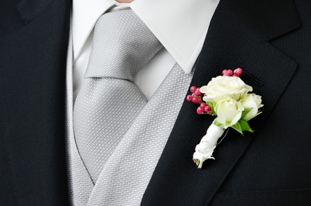 Detail of a suit for the groom