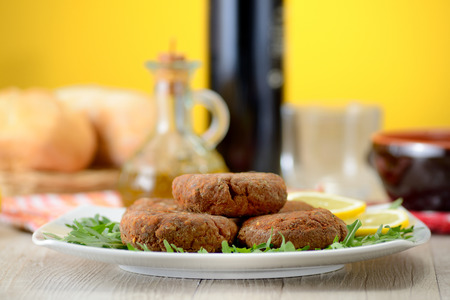 meatballs with salad