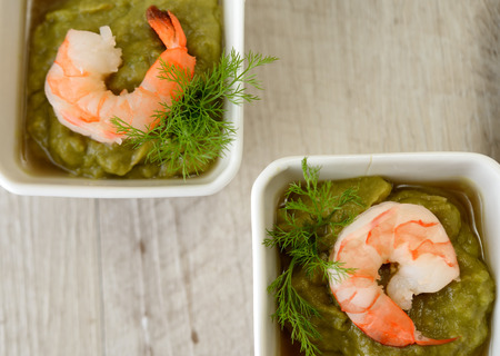 canape with shrimpの写真素材