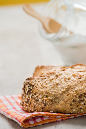 bread with cerealの写真素材