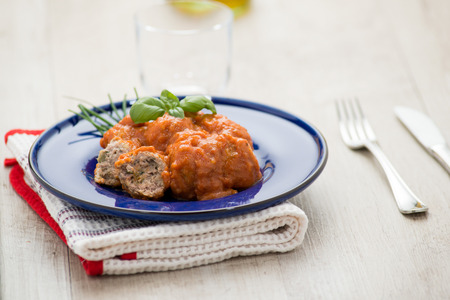 meatballs with tomato sauceの写真素材