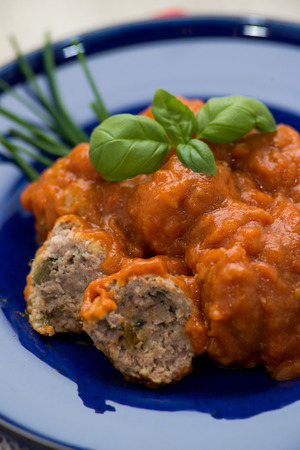 meatballs with tomato sauceの写真素材