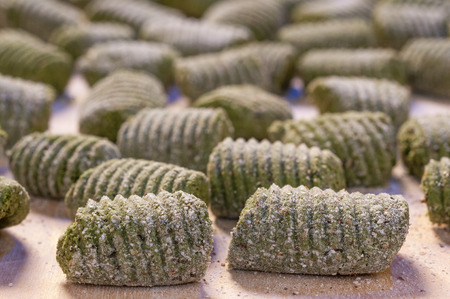 green gnocchi with spinach