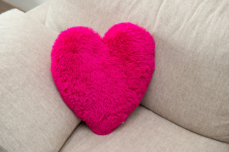 heart-shaped pillowの写真素材