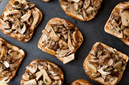 appetizer with mushroomsの写真素材