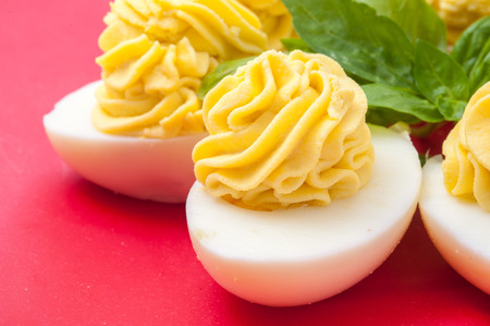 Filled eggsの写真素材