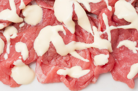 Carpaccio beef rawの写真素材