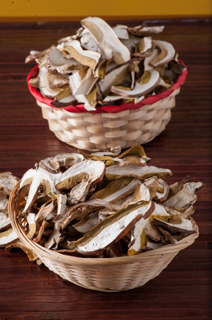 dried mushroomsの写真素材