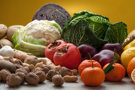 Vegetables and Fruits background