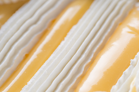 cake with cream and custard