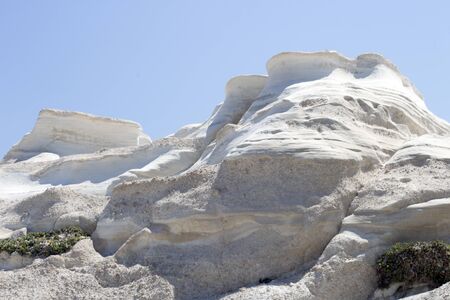 Landscape at Sarakiniko on Milos island, Cyclades Islands, Greece