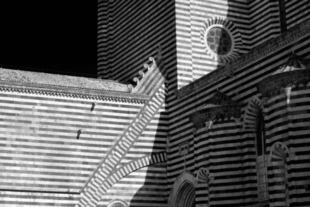 Orvieto cathedral, Italy. Detail.の写真素材
