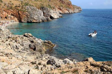 Natural park Riserva dello Zingaro, Sicily, Italyの写真素材
