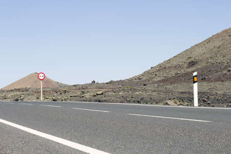 Volcanos in Timanfaya National Park on Lanzarote, Canary Islands, Spainの写真素材