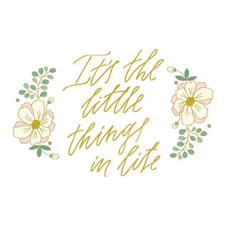 Calligraphy letters. Modern, stylish hand drawn lettering. Hand-painted inscription.のイラスト素材