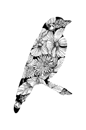 Abstract bird design.のイラスト素材