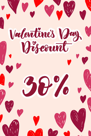 happy Valentine s day. design for holiday greeting card and discount for the store , Valentine's day and Happy love day.のイラスト素材
