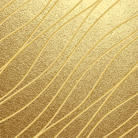 Golden glossy texture. Metal pattern. Abstract gold backgroundのイラスト素材