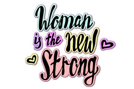Girl power quotes and illustrationsのイラスト素材