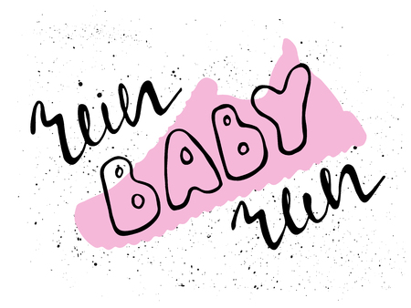 Run motivation quoteのイラスト素材