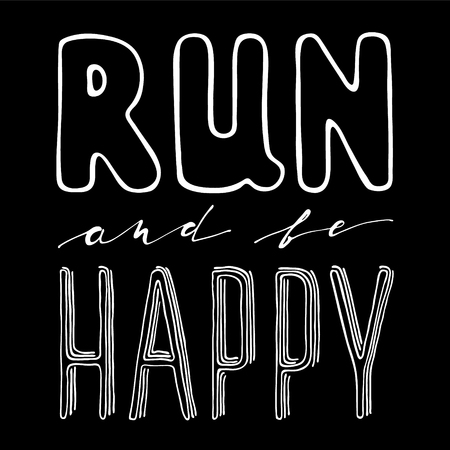 Run motivation quoteのイラスト素材