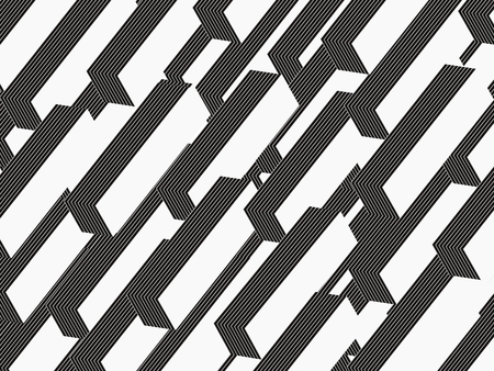 Black and white geometric pattern. Abstract background. Vector illustration. Monochrome texture.のイラスト素材