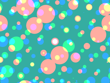 Abstract background. Vector seamless illustration. Modern pattern with circles. Colorful abstract...
