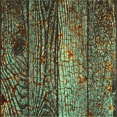 Vector old wooden background. Grunge texture . Realistic illustration of wooden planks.のイラスト素材