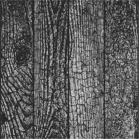 Vector old wooden background. Grunge texture . Realistic illustration of wooden planks.のイラスト素材