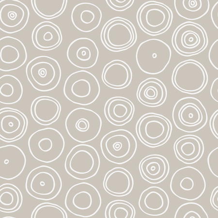 Seamless hand drawn pattern with circles. Vector illustrationのイラスト素材