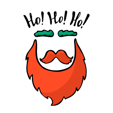 Doodle color Christmas icon. Cute hand drawn design element for you. Merry Christmas and New Year symbols, lettering. Vector illustrationのイラスト素材