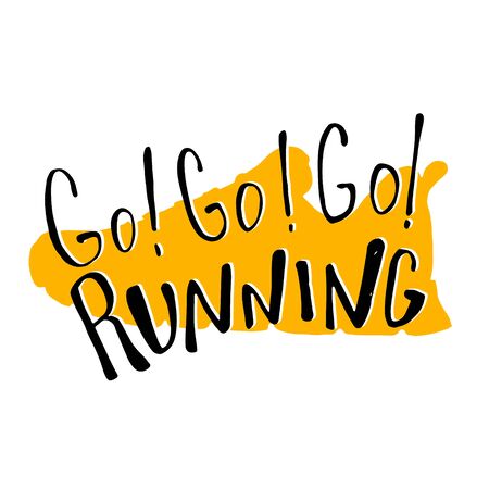 Run motivation illustration. Sport typographyのイラスト素材