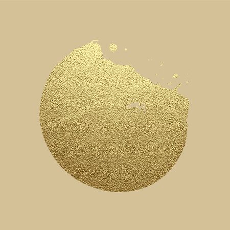 Vector gold paint stroke. Abstract gold glittering textured art illustration.のイラスト素材